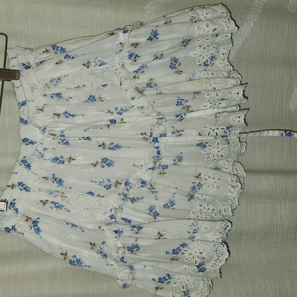 Loveshackfancy Becca Skirt in Brilliant Blue floral Sz P - Picture 2 of 14